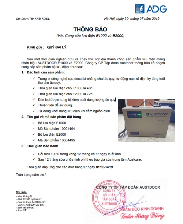 thông số kỹ thuật bình lưu điện E1000 - E2000