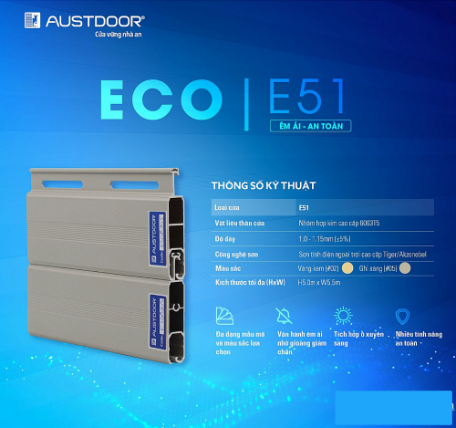 Cửa Cuốn Austdoor Khe Thoáng E51i