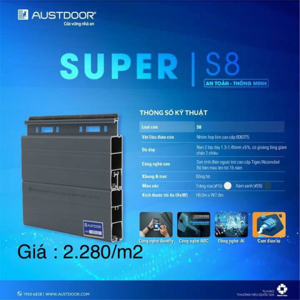 cửa cuốn austdoor s8